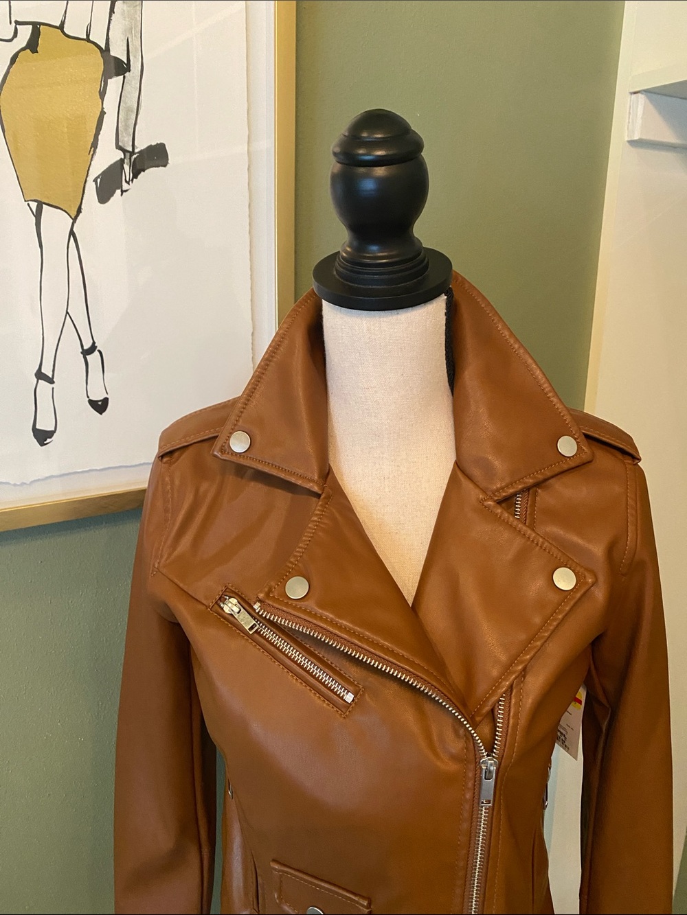 Chic Nine West faux leather jacket
